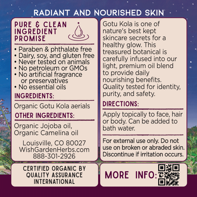 Gotu Kola Oil, All Over Glow